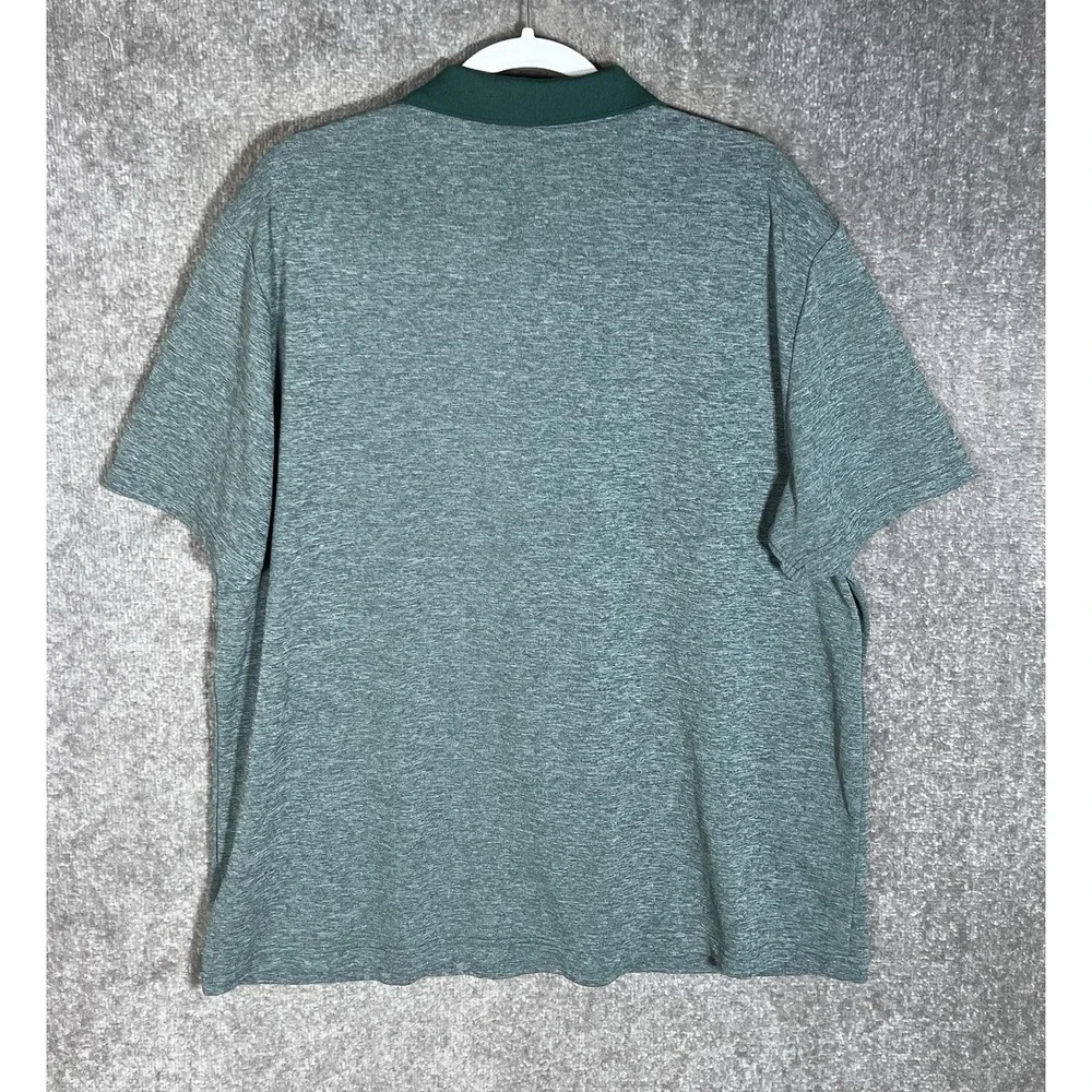 Adidas Adi Performance Heathered Polo Shirt Mens Size 2XL Green Short Sleeve